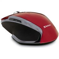 Verbatim Wireless Notebook 6-Button Deluxe Blue LED Mouse (Red)