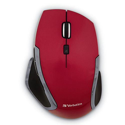  Verbatim Wireless Notebook 6-Button Deluxe Blue LED Mouse (Red)