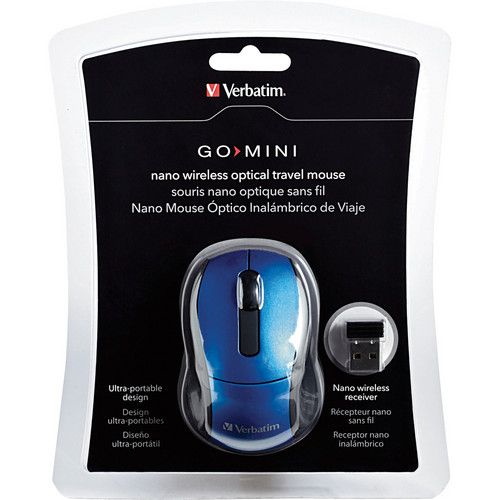  Verbatim Wireless Mini Travel Mouse - Blue