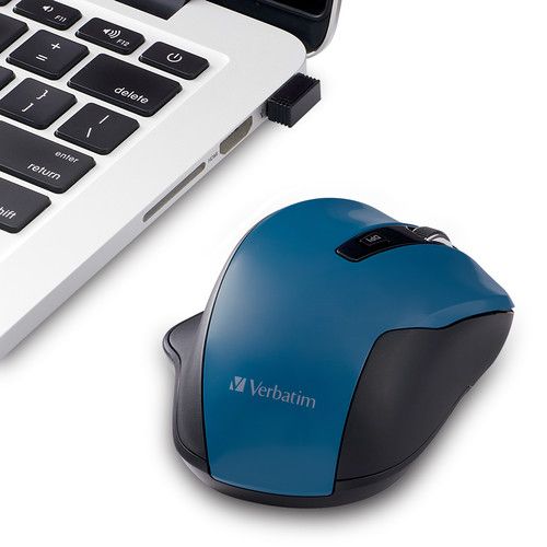  Verbatim Silent Wireless Blue LED Mouse (Dark Teal)