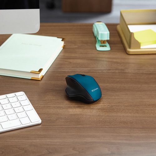  Verbatim Silent Wireless Blue LED Mouse (Dark Teal)