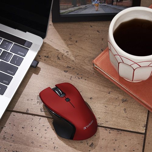  Verbatim Wireless Blue LED USB Type-C Mouse (Red)