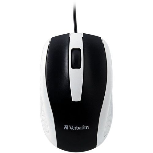  Verbatim Wired Notebook Optical Mouse (White)