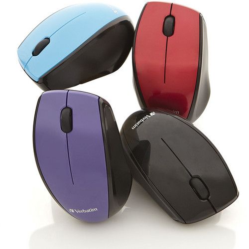  Verbatim Wireless Multi-Trac Blue LED Optical Mouse (Black)