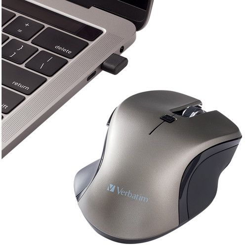  Verbatim Wireless Blue LED USB Type-C Mouse (Graphite)