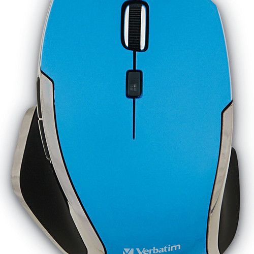  Verbatim Wireless Notebook 6-Button Deluxe Blue LED Mouse (Blue)