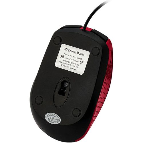  Verbatim Wired Notebook Optical Mouse (Red)