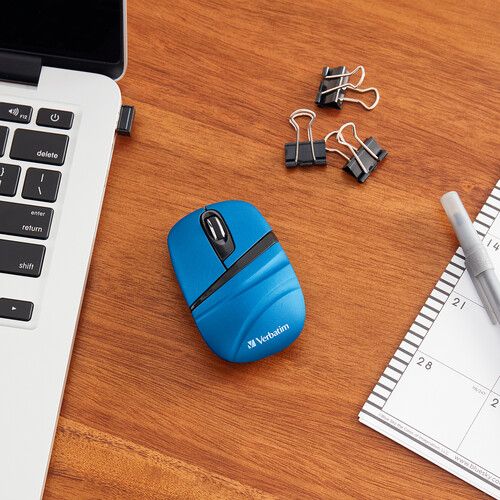  Verbatim Commuter Series Wireless Mini Travel Mouse (Blue)