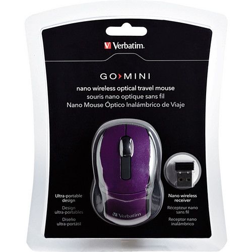  Verbatim Wireless Mini Travel Mouse - Purple