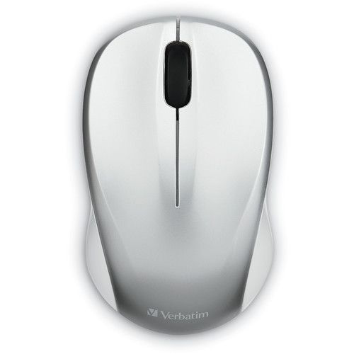  Verbatim Silent Wireless Blue Led Mouse (Silver)