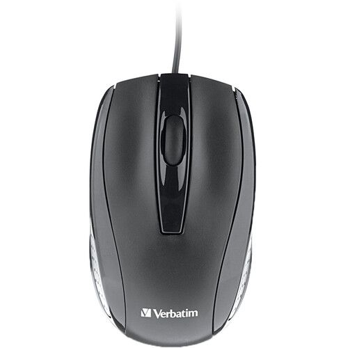  Verbatim Corded Optical Mouse (Black)