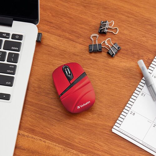  Verbatim Commuter Series Wireless Mini Travel Mouse (Red)