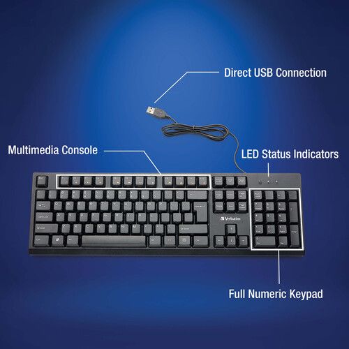  Verbatim Wired USB Keyboard