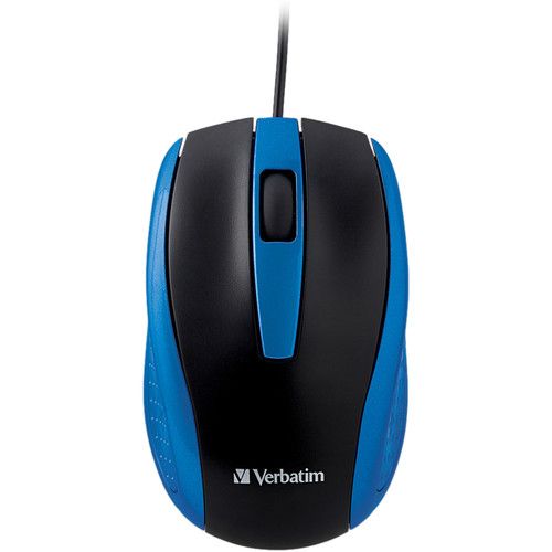  Verbatim Wired Notebook Optical Mouse (Blue)