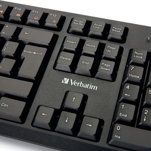  Verbatim Wired Keyboard and Mouse Bundle (Black)