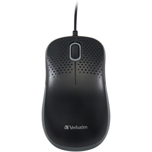  Verbatim Silent Corded Optical Mouse (Black)