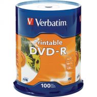 Verbatim DVD-R 4.76GB 16x White Inkjet Printable (100 Pack)