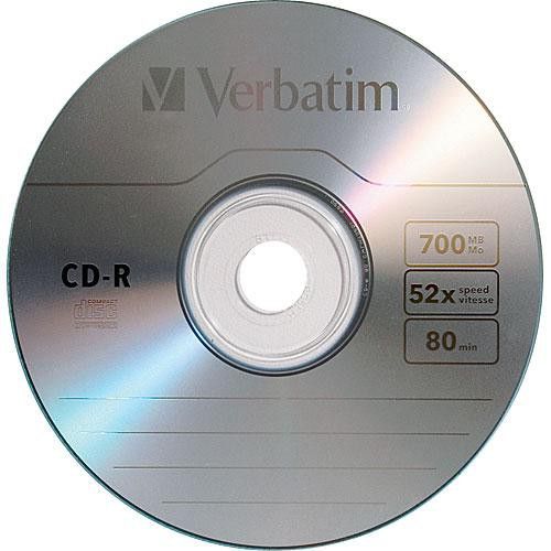  Verbatim CD-R 700MB Disc (100-Pack Spindle)