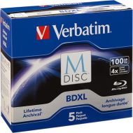 Verbatim M DISC BDXL 100GB 4x Blu-ray Discs (Jewel Case, 5-Pack)