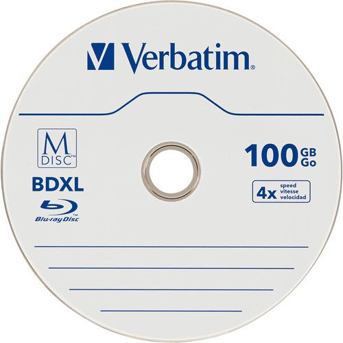  Verbatim M DISC BDXL 100GB 4x Blu-ray Discs (Jewel Case, 5-Pack)