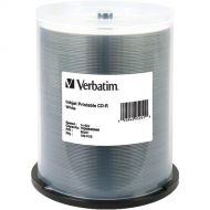 Verbatim CD-R 700MB 52x Write Once White Inkjet Printable Recordable Compact Disc (Spindle Pack of 100)