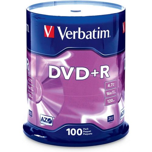  [아마존베스트]Verbatim DVD+R 4.7GB 16x AZO Recordable Media Disc - 100 Disc Spindle (FFP) - 97459
