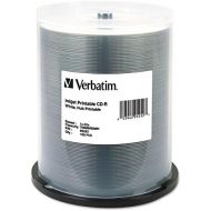 [아마존베스트]Verbatim CD-R 700MB 52X White Inkjet Hub Printable Recordable Media Disc - 100pk Spindle
