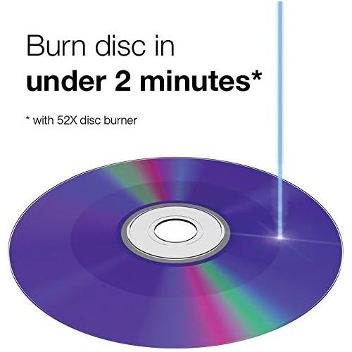  [아마존베스트]Verbatim CD-R 700MB 52X White Inkjet Hub Printable Recordable Media Disc - 100pk Spindle