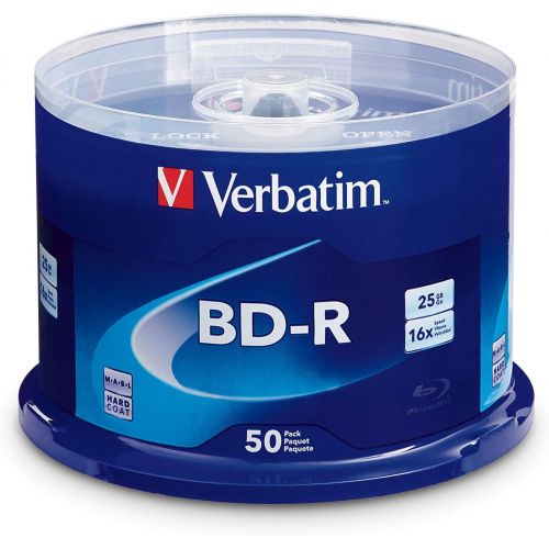  [아마존베스트]Verbatim BD-R 25GB 16X Blu-ray Recordable Media Disc - 50 Pack Spindle