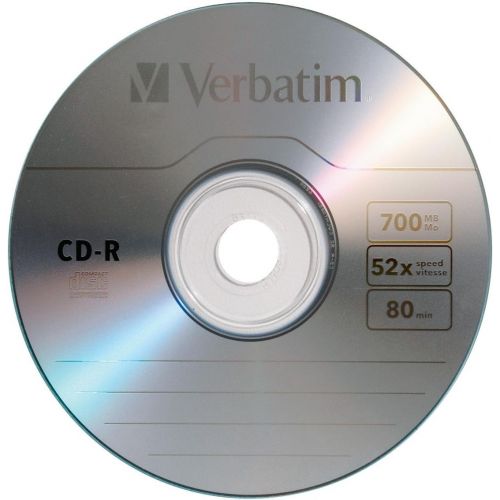  [아마존베스트]Verbatim 94691 CD-R 700MB 80 Minute 52x Recordable Disc - 50 Pack