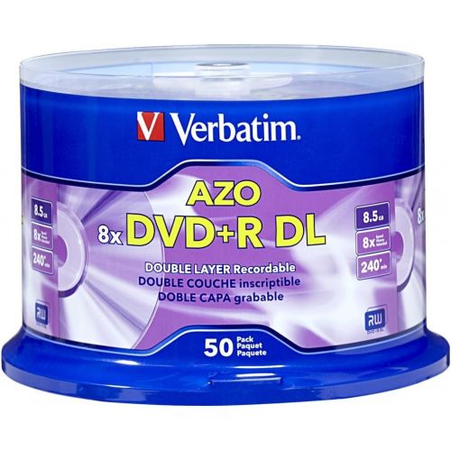  [아마존베스트]Verbatim DVD+R DL 8.5GB 8X with Branded Surface - 50pk Spindle