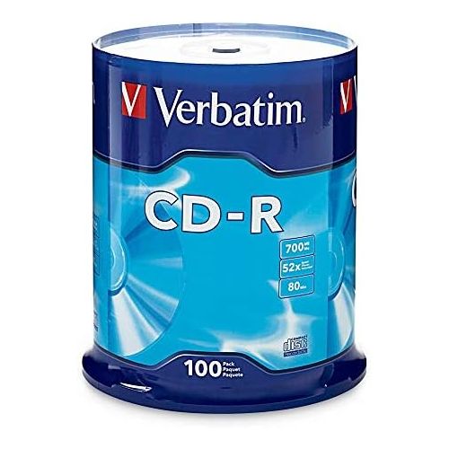  [아마존베스트]Verbatim CD-R 700MB 80 Minute 52x Recordable Disc - 100 Pack Spindle - 94554