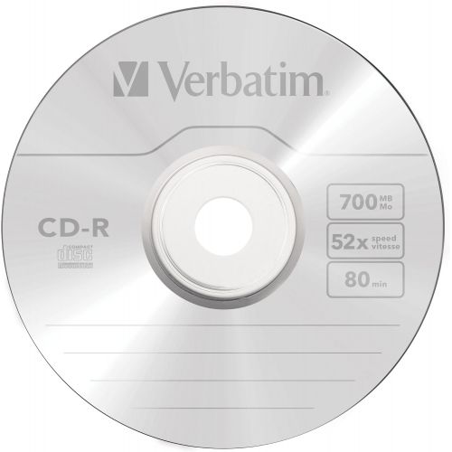  [아마존베스트]Verbatim CD-R 700MB 80 Minute 52x Recordable Disc - 100 Pack Spindle - 94554