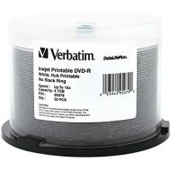 [아마존베스트]Verbatim DVD-R 4.7GB 16X DataLifePlus White Inkjet Printable Surface, Hub Printable - 50pk Spindle