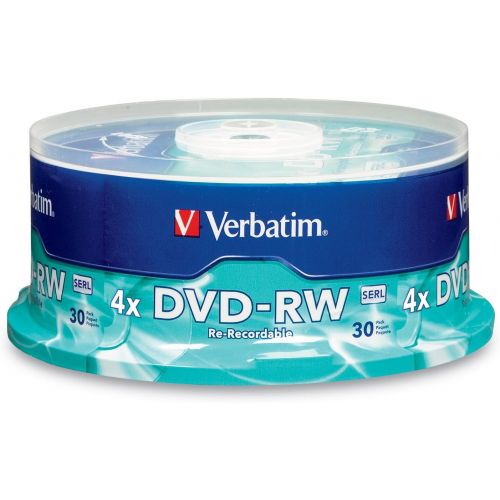  [아마존베스트]Verbatim DVD-RW 4.7GB 4X with Branded Surface - 30pk Spindle, BLUE/GRAY - 95179