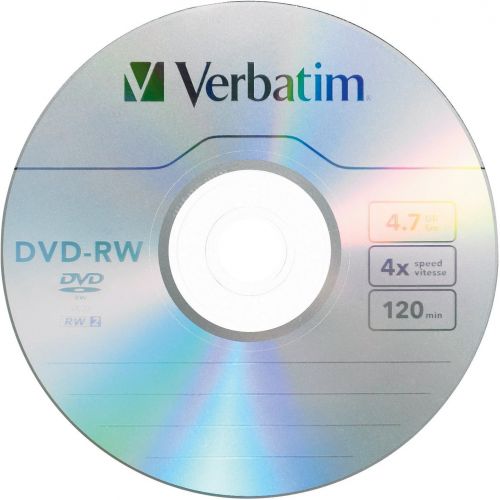  [아마존베스트]Verbatim DVD-RW 4.7GB 4X with Branded Surface - 30pk Spindle, BLUE/GRAY - 95179