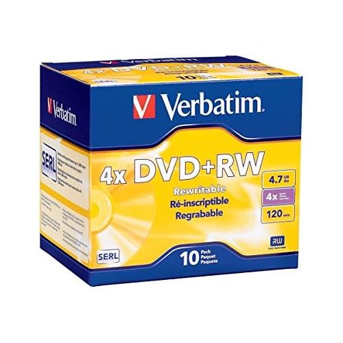  [아마존베스트]Verbatim DVD+RW 4.7GB 4X with Branded Surface - 10pk Jewel Case - 94839