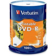 [아마존베스트]Verbatim DVD-R 4.7GB 16X White Inkjet Printable - 100pk Spindle