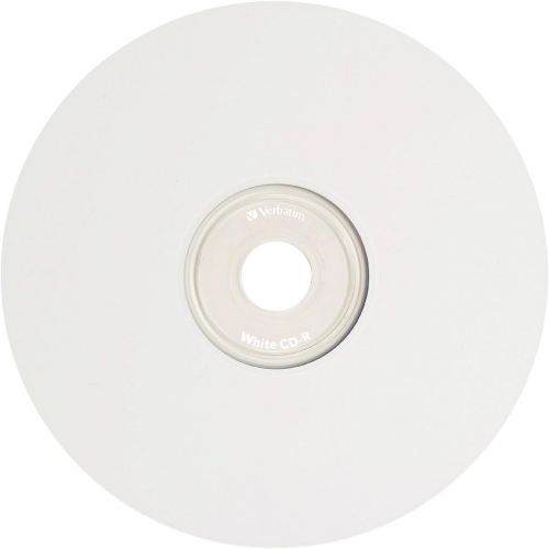  [아마존베스트]Verbatim CD-R 700MB 80 Minute 52x Recordable Disc with Blank White Surface - 100 Pack Spindle - 94712