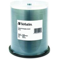 [아마존베스트]Verbatim CD-R 700MB 52X Silver Inkjet Printable Recordable Media Disc - 100pk Spindle