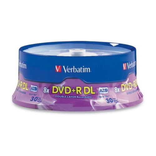  [아마존베스트]Verbatim DVD+R DL 8.5GB 8X with Branded Surface - 30pk Spindle - 96542