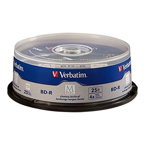  [아마존베스트]Verbatim M-Disc BD-R 25GB 4X with Branded Surface - 25pk Spindle - 98909