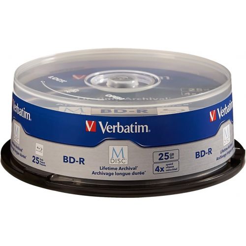  [아마존베스트]Verbatim M-Disc BD-R 25GB 4X with Branded Surface - 25pk Spindle - 98909