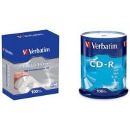 [아마존베스트]Verbatim CD-R 700MB 52X 100pk Spindle w/ CD/DVD Paper Sleeves-with clear window