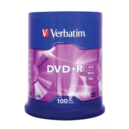  [아마존 핫딜]  [아마존핫딜]Verbatim 43551 DVD+R Pc Komponent Silber- 100 Stueck