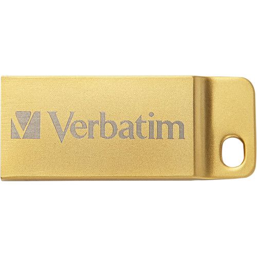  Verbatim 32GB Metal Executive USB 3.0 Flash Drive (Gold)