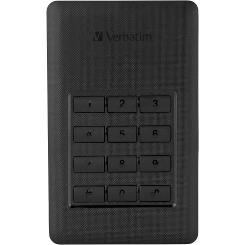  Verbatim 53401 1 TB Store n Go Secure Portable HDD with Keypad Access - Black