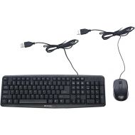[아마존베스트]Verbatim Slimline Keyboard and Mouse - Wired with USB Accessibility - Mac & PC Compatible - Black - FFP