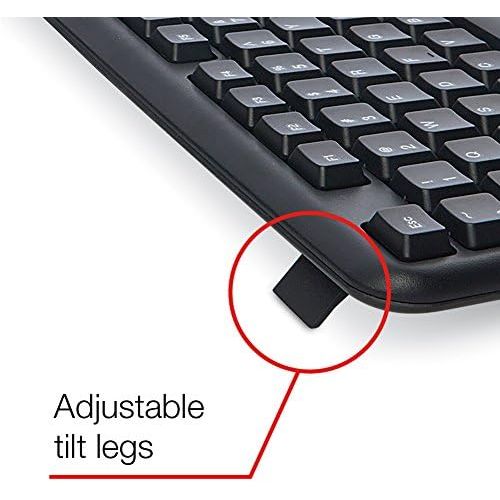  [아마존베스트]Verbatim Slimline Keyboard and Mouse - Wired with USB Accessibility - Mac & PC Compatible - Black - FFP