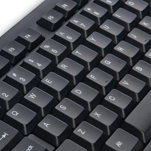  [아마존베스트]Verbatim Slimline Keyboard and Mouse - Wired with USB Accessibility - Mac & PC Compatible - Black - FFP